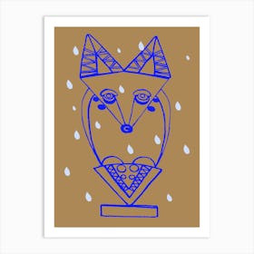 Wolf In The Snow 1 Art Print