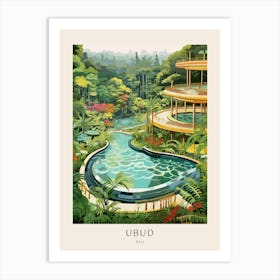 Ubud Bali 5 Midcentury Modern Pool Poster Art Print