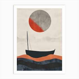 Sailboat In The Ocean 2 Art Print