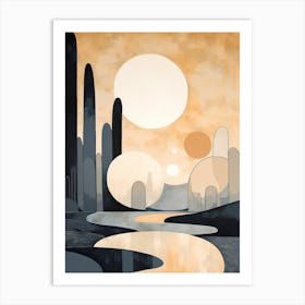 Coastal Abstract Minimalist 7 Art Print