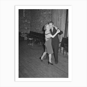 Young Couple Dancing At Jaycee Buffet Supper And Party, Eufaula, Oklahoma By Russell Lee Art Print