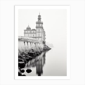 Camogli, Italy, Black And White Photography 2 Art Print