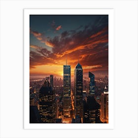 Night cityscape Art Print