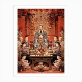 Chinese Ancestor Worship Illustration 6 Art Print