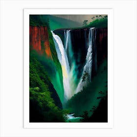 Jog Falls, India Nat Viga Style (2) Art Print