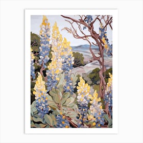 Bluebonnet 1 Flower Painting Art Print