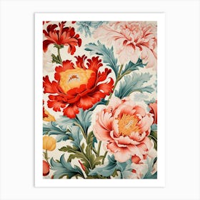 Floral Wallpaper 138 Art Print