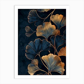 Ginkgo Leaves Wallpaper 1 Art Print