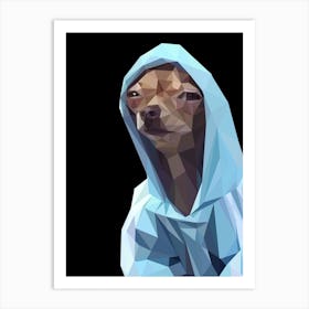 Chihuahua wear hoodie meme Art Print
