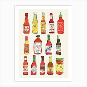 Hot Sauce Kitchen Kitchen Art Print