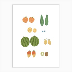 Fruity Boobs Art Print