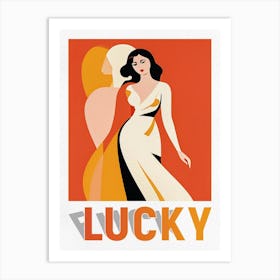 Lucky Woman Pop Art Painting Art Print