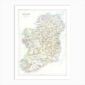 Gazetteer Of The British Isles, Statistical And Topographical By John Bartholomew (1887) Art Print