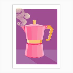 Pink Coffee Pot Art Print