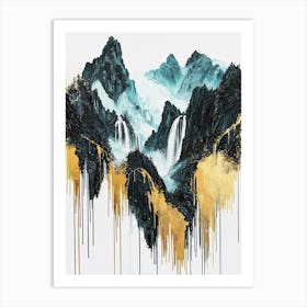 Karakoram Shadows Luxe Radiance Art Print