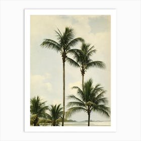 Tanjung Aru Beach Kota Kinabalu Malaysia Vintage Art Print