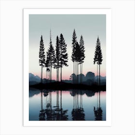 Silhouette Of Trees I Canvas Print Art Print