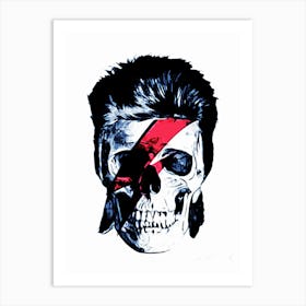 David Bowie Skull Art Print