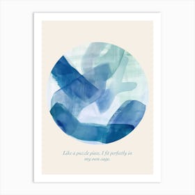 Affirmations Like A Puzzle Piece, I Fit Perfectly In My Own Sage Art Print