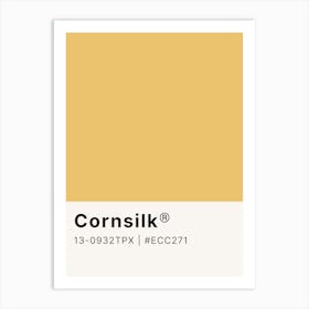 Cornsilk Art Print