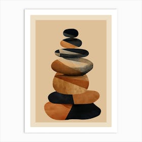 Abstract & Modern Stones Art 3 Art Print