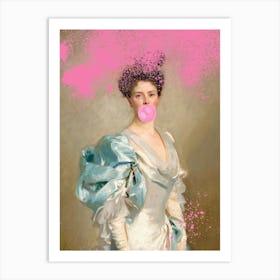 Lady Blowing Bubbles 1 Art Print