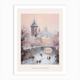 Dreamy Winter Painting Poster Prague Czech Republic 4 Art Print