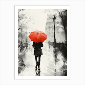 Man In The Rain Canvas Print 4 Art Print