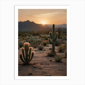 Sunset In The Desert Art Print