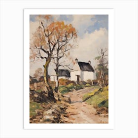 Cottage In The Countryside Painting 3 Art Print