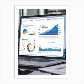 Corporate Dashboard Displaying Performance Metrics Client Engagement Data Marketing Overview Busi (4) Art Print