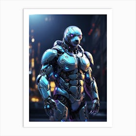 Seal In Cyborg Body #3 Art Print