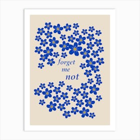 Forget Me Not Floral Art Print