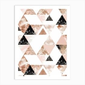 Rose Gold Triangles Art Print