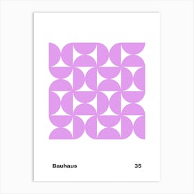 Geometric Bauhaus Poster 35 Lilac Art Print