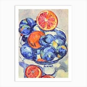 Blood Orange 1 Vintage Sketch Fruit Art Print