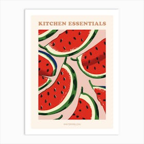 Watermelon Pattern Illustration Poster 3 Art Print