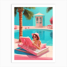 Summer swimming pool Art Print