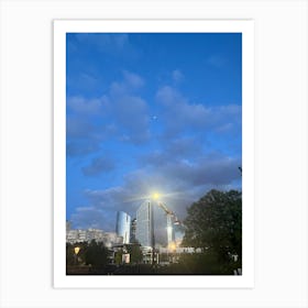 Skyline At Dusk Art Print