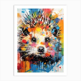 The City's Canvas: Hedgehog in Street Art Glory Art Print