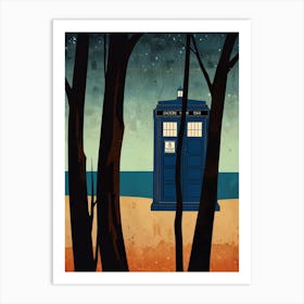 Tardis In The Woods Art Print