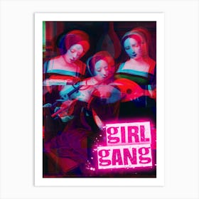 Girl Gang Altered Art Art Print