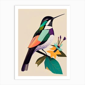 Black Chinned Hummingbird Bold Graphic Art Print