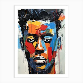 Afro-American man, afro Art Print