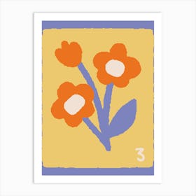 3 Flowers Art Print