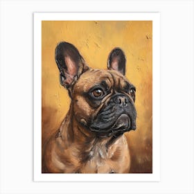 French Bulldog Acrylic Painting 5 Art Print