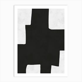 Modern art in black 3 Art Print