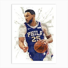 Ben Simmons Philadelphia Sixers 1 Art Print