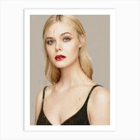 Elle Fanning Eyes Art Print