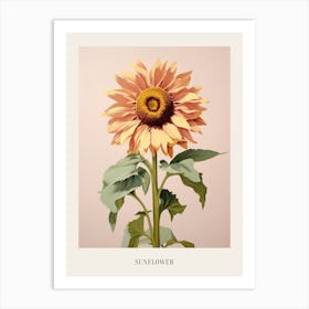 Floral Illustration Sunflower 3 Poster Art Print